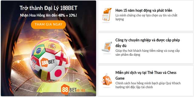 Đại Lý 188Bet - Kiếm Tiền Online Siêu Dễ Với Hoa Hồng Lên Tới 48% 3 Điều kiện và lưu ý khi đăng ký đại lý 8xbet HIPHOP